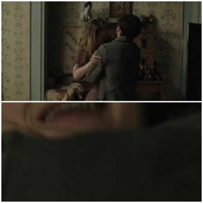 Raping a minor behind a screen in her room