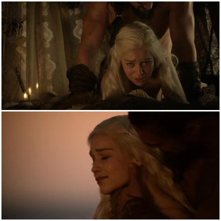 Emilia Clarke rape scene, Game of Thrones (TV Series, 2011–2019)