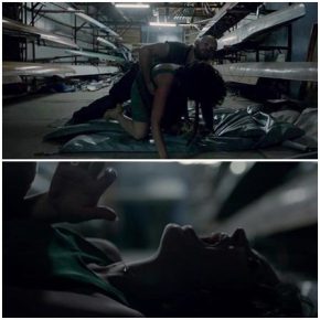 Drunk brunette raped in a barn doggystyle