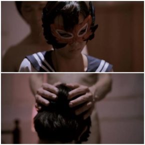 Captive Asian woman forced to suck