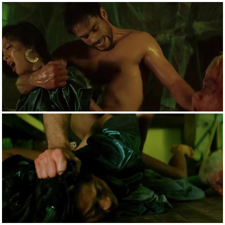 Raped a girl in front of a gay then pissed 