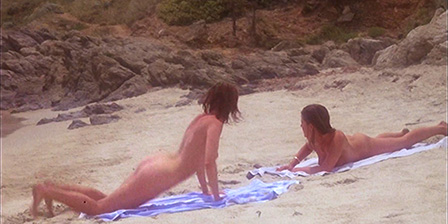 Anja Schüte, Emmanuelle Béart naked sunbath in First Desires (1983)