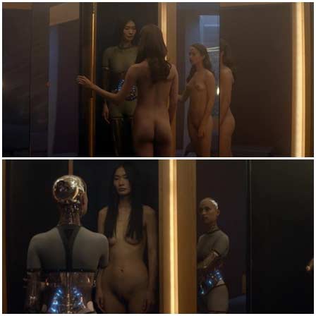 Naked Alicia Vikander, Sonoya Mizuno, Claire Selby, Elina Alminas @ Ex Machina (2015)